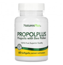 NaturesPlus, Propolplus, прополис с пчелиной пыльцой, 60 капсул