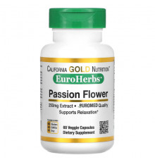 EuroHerbs, Passion Flower Extract, Euromed Quality, 250 mg, 60 Veggie Capsules