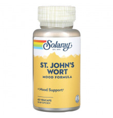 Solaray, St. John's Wort, средство для поддержания хорошего настроения, 60 растительных капсул