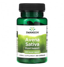 Swanson, Avena Sativa, 400 мг, 60 капсул