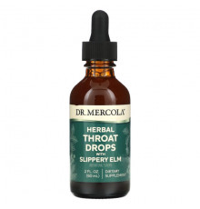 Dr. Mercola, Herbal Throat Drops with Slippery Elm, 2 fl oz (60 ml)