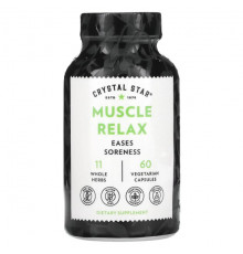 Crystal Star, Muscle Relax, для расслабления мышц, 60 вегетарианских капсул