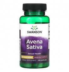 Swanson, Avena Sativa, 400 мг, 60 капсул