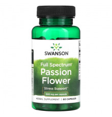 Swanson, Full Spectrum Passion Flower, 500 мг, 60 капсул