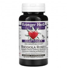 Kroeger Herb Co, Adaptogen, родиола розовая, 90 вегетарианских капсул