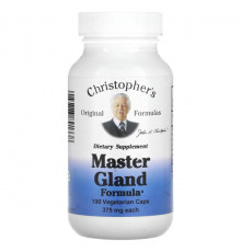 Christopher's Original Formulas, Master Gland Formula, 375 мг, 100 вегетарианских капсул