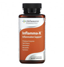 LifeSeasons, Inflamma-X, поддержка при воспалениях, 60 вегетарианских капсул