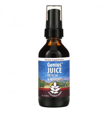 WishGarden Herbs, Genius Juice, Refresh & Refocus, 59 мл (2 жидк. Унции)