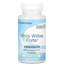 Nutra BioGenesis, White Willow Forte, белая ива, 30 капсул