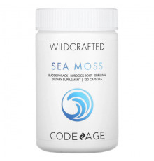 Codeage, Wildcrafted, морской мох, ламинария, корень лопуха, спирулина, 120 капсул