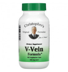 Christopher's Original Formulas, V-Vein Formula, 500 мг, 100 вегетарианских капсул