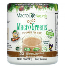 Macrolife Naturals, Macro Coco Greens, суперфуд для детей, 202 г (7,1 унции)