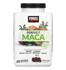 Force Factor, Perfect Maca, темная вишня, 60 жевательных таблеток Superfood