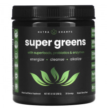 NutraChamps, Super Greens, натуральные ягоды, 258 г (9,1 унции)