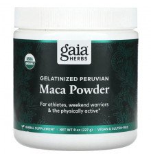 Gaia Herbs, Желатинизированный порошок из перуанской маки, 227 г (8 унций)