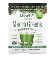 Macrolife Naturals, Macro Greens, суперфуды, 283,5 г (10 унций)