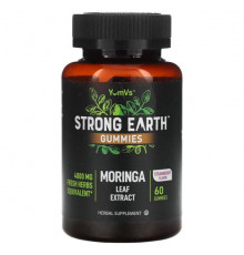 YumV's, Strong Earth Gummies, экстракт листьев моринги, клубника, 2000 мг, 60 жевательных таблеток