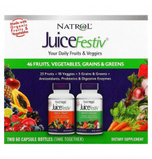 Natrol, JuiceFestiv, 2 флакона по 60 капсул