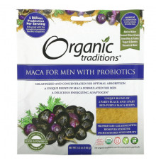 Organic Traditions, Мака для мужчин с пробиотиками, 150 г (5,3 унции)