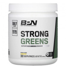 Bare Performance Nutrition, Strong Greens, порошок из суперпродуктов, лимон, 224 г (7,9 унции)