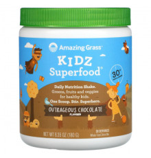 Amazing Grass, Kidz Superfood, со вкусом «Невероятный шоколад», 180 г (6,35 унции)