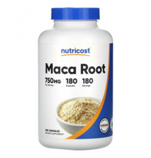 Nutricost, Корень маки, 750 мг, 180 капсул