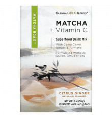 California Gold Nutrition, MATCHA ROAD, матча + витамин C — набор пробников, 3 шт.