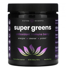 NutraChamps, Super Greens, натуральные ягоды, 253,5 г (8,94 унции)