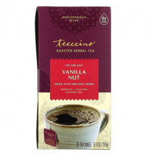 Teeccino, Roasted Herbal Tea, Hazelnut, Caffeine Free, 10 Tea Bags, 2.12 oz (60 g)