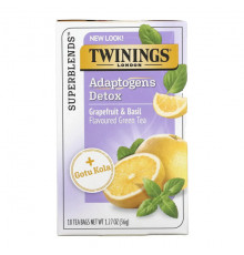 Twinings, Boost, адаптогены, травяной чай со вкусом манго и чили, без кофеина, 18 чайных пакетиков, 27 г (0,95 унции)