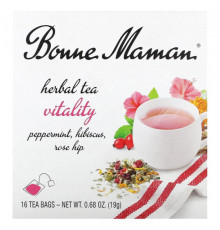 Bonne Maman, Herbal Tea, Vitality, без кофеина, 16 чайных пакетиков, 19 г (0,68 унции)