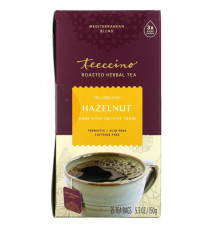 Teeccino, Roasted Herbal Tea, Hazelnut, Caffeine Free, 10 Tea Bags, 2.12 oz (60 g)