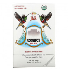 J&R Port Trading, красный чай ройбуш, без кофеина, 20 чайных пакетиков, 50 г (1,765 унции)