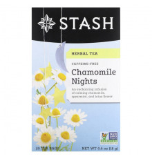 Stash Tea, Herbal Tea, золотой чай с куркумой, без кофеина, 18 чайных пакетиков, 36 г (1,2 унции)