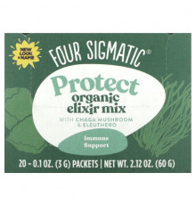 Protect, Organic Elixir Mix With Chaga Mushroom & Eleuthero, 20 Packets, 0.1 oz (3 g) Each