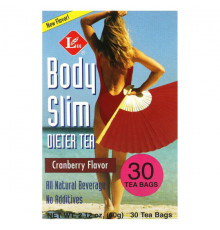 Uncle Lee's Tea, Body Slim Dieter Tea, клюква, 30 чайных пакетиков, 60 г (2,12 унции)