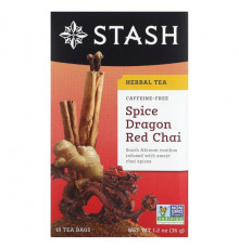 Stash Tea, Herbal Tea, золотой чай с куркумой, без кофеина, 18 чайных пакетиков, 36 г (1,2 унции)