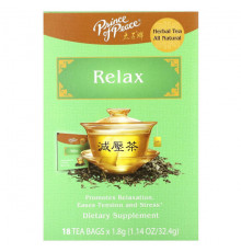 Prince of Peace, Herbal Tea, Relax, 18 чайных пакетиков, 32,4 г (1,14 унции)