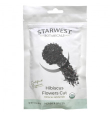 Starwest Botanicals, Органические срезанные цветы гибискуса, 49,9 г (1,76 унции)