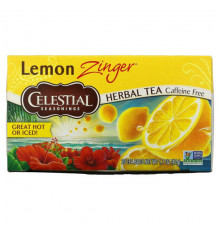 Celestial Seasonings, Травяной чай, Без кофеина, Лесная ягода Зингер, 20 чайных пакетиков, 1,7 унции (47 г)