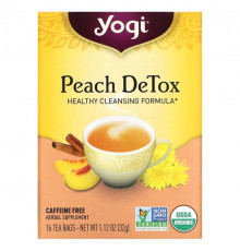 Yogi Tea, Detox, вкус жареного одуванчика и специй, без кофеина, 16 чайных пакетиков, 24 г (0,85 унции)