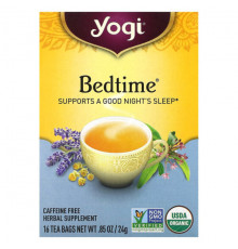 Yogi Tea, Bedtime, без кофеина, 16 чайных пакетиков, 24 г (85 унций)