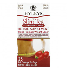 Hyleys Tea, Slim Tea, ягоды асаи, 25 чайных пакетиков в фольгированных пакетиках, по 1,5 г (0,05 унции)