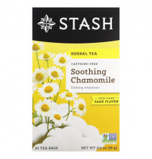 Stash Tea, Herbal Tea, золотой чай с куркумой, без кофеина, 18 чайных пакетиков, 36 г (1,2 унции)