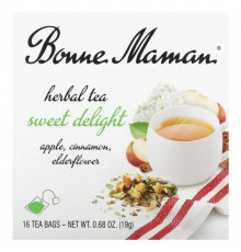 Bonne Maman, Herbal Tea, Vitality, без кофеина, 16 чайных пакетиков, 19 г (0,68 унции)