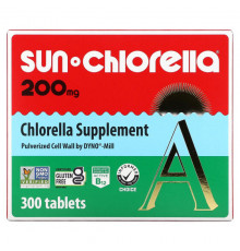 Sun Chlorella, добавка с хлореллой, 200 мг, 300 таблеток