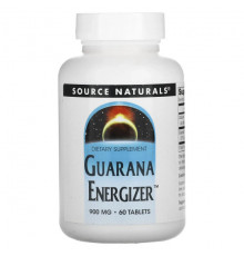 Source Naturals, Guarana Energizer, 900 мг, 60 таблеток