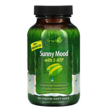 Irwin Naturals, Sunny Mood с 5-HTP и витамином D3, 80 желатиновых капсул