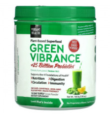 Vibrant Health, Green Vibrance +25 млрд пробиотиков, версия 19.1, 168 г (5,96 унции)