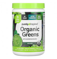 Organic Greens with Superfood Blend, Unflavored, 8.54 oz (242 g)